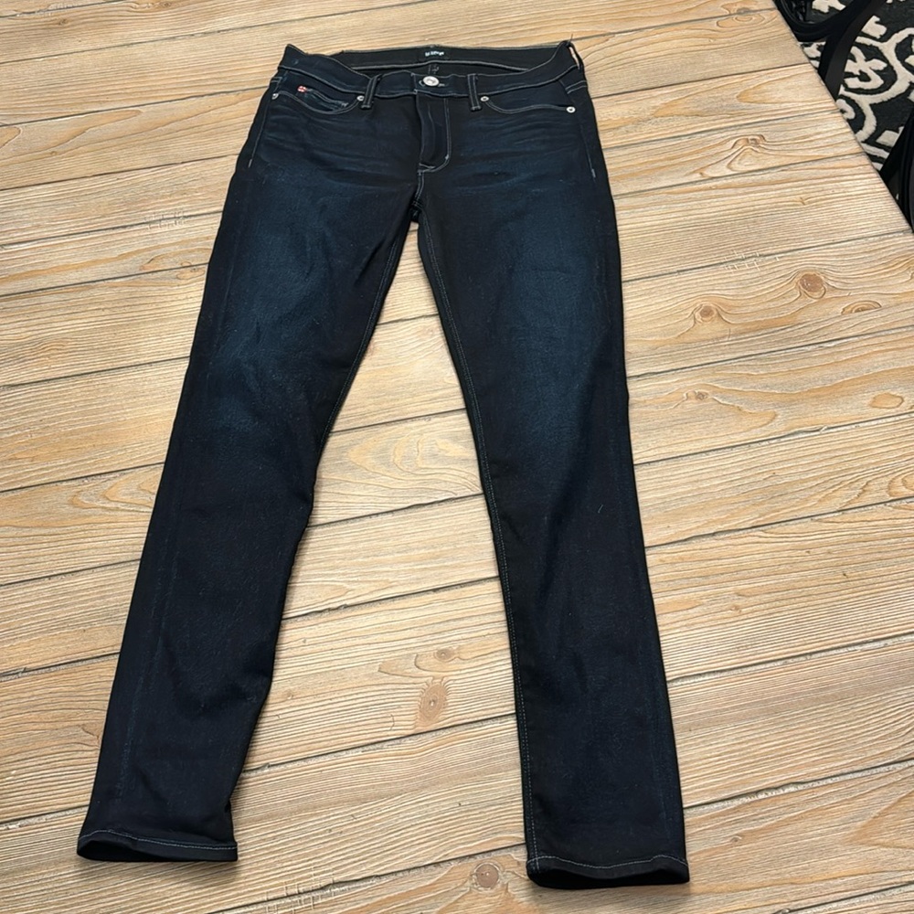 Hudson Nico mid rise super skinny jean in dark wash size 27